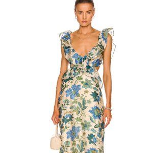 SIR Celia Frill Midi Dress - Marguerite Print - NWT - US Size 4 / SIR size 2